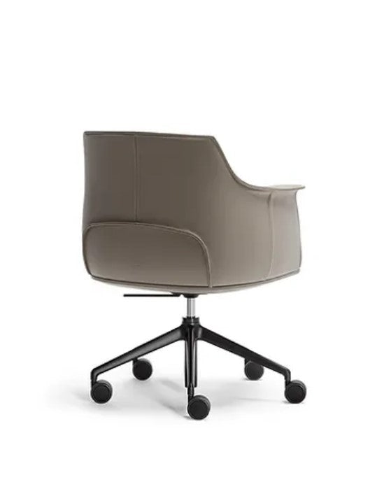 Archibald Task Chair by Poltrona Frau, an elegant office armchair with fine leather upholstery and customizable aluminum base, showcasing modern Italian design and craftsmanship.
 by Poltrona Frau for sale at Home Resource Modern Furniture Store Sarasota Florida