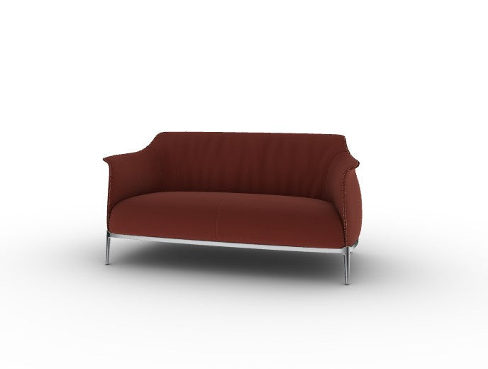 Archibald two-seater sofa by Poltrona Frau featuring fine leather upholstery, steel frame, and modern Italian design. Perfect for a luxurious living room setting.
 by Poltrona Frau for sale at Home Resource Modern Furniture Store Sarasota Florida