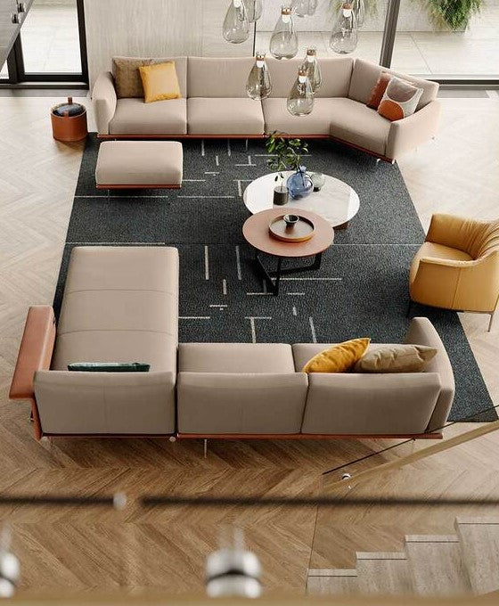 Happy Jack Sofa by Poltrona Frau, featuring soft, rounded cushions, armrests for support, curved design, modular configurations, and Pelle Frau® leather upholstery. by Poltrona Frau for sale at Home Resource Modern Furniture Store Sarasota Florida