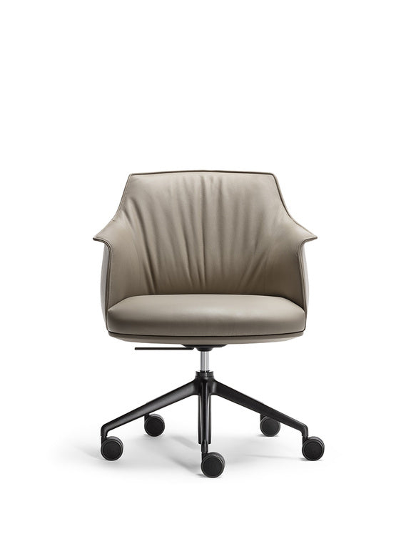 Poltrona Frau Archibald Task office chair featuring fine leather upholstery, aluminum swivel base, and adjustable ergonomic design for modern office settings.
  by Poltrona Frau, available at the Home Resource furniture store Sarasota Florida