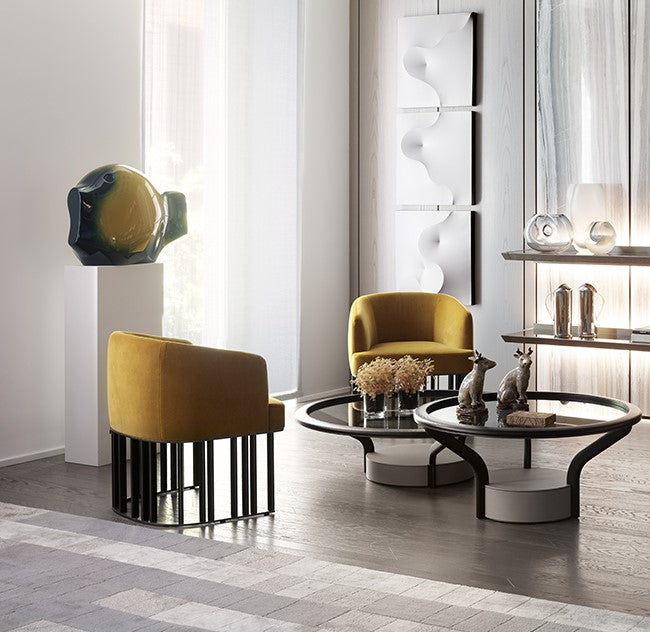 Hakura fish-sculpture by Giorgetti – handcrafted fiberglass sculpture with a mesmerizing gradient, Italian-made, designed for living room spaces, available at Home Resource of Sarasota Florida. by Giorgetti for sale at Home Resource Modern Furniture Store Sarasota Florida