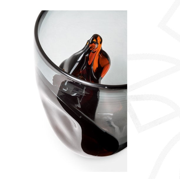 Incanto blown-glass vase by Giorgetti – Handcrafted using the ‘incalmo glass’ technique. Luxury, contemporary, and modern Italian design. Available at Home Resource of Sarasota Florida. by Giorgetti for sale at Home Resource Modern Furniture Store Sarasota Florida