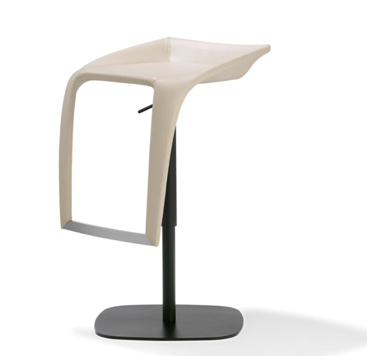 Leaf bar stool by Draenert, featuring a unique design with a rotating seat, adjustable height, and leather options. Available at Home Resource Sarasota.
 by DRAENERT for sale at Home Resource Modern Furniture Store Sarasota Florida