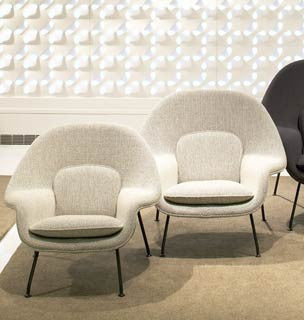 Saarinen Womb Chair and Ottoman by Knoll for sale at Home Resource Modern Furniture Store Sarasota Florida