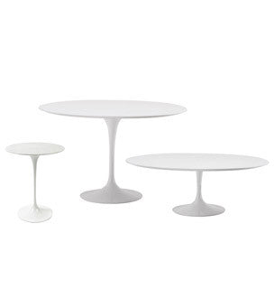 Saarinen Side and Coffee Tables  by Knoll, available at the Home Resource furniture store Sarasota Florida