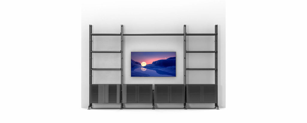 835 INFINITO WALL CABINET & SHELVING  by Cassina, available at the Home Resource furniture store Sarasota Florida