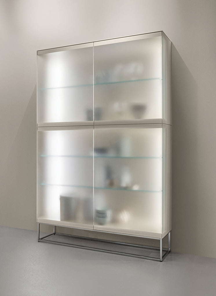 SOMA SATIN GLASS CABINET  by KETTNAKER, available at the Home Resource furniture store Sarasota Florida