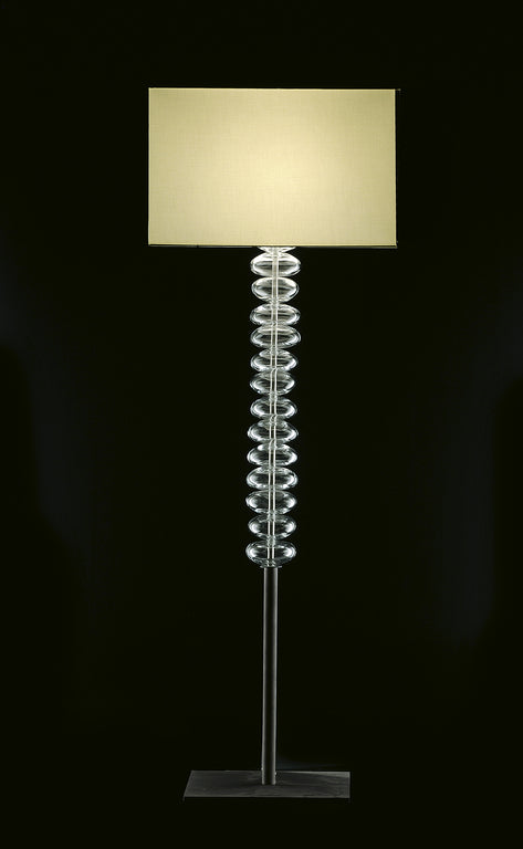 Fede lamp by Poltrona Frau, featuring two glass bells, lacquered metal base with glass bubble upholstery, and handmade craftsmanship. by Poltrona Frau for sale at Home Resource Modern Furniture Store Sarasota Florida