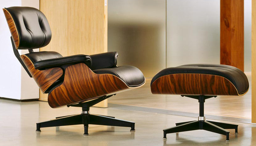 EAMES LOUNGE CHAIR AND OTTOMAN by Herman Miller for sale at Home Resource Modern Furniture Store Sarasota Florida